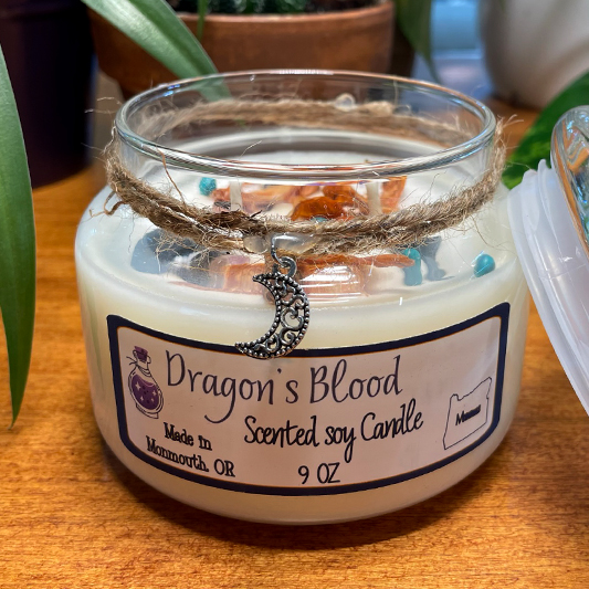 Dragon's Blood Holistic Crystal Candle